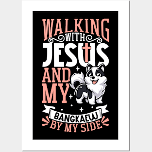 Jesus and dog - Thai Bangkaew Dog Posters and Art